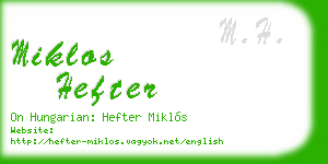 miklos hefter business card