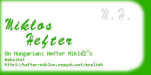 miklos hefter business card